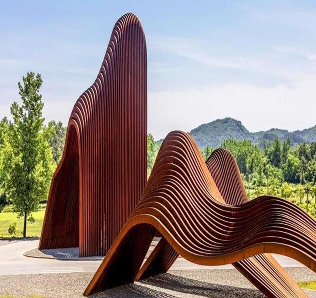 平房锈钢板造型